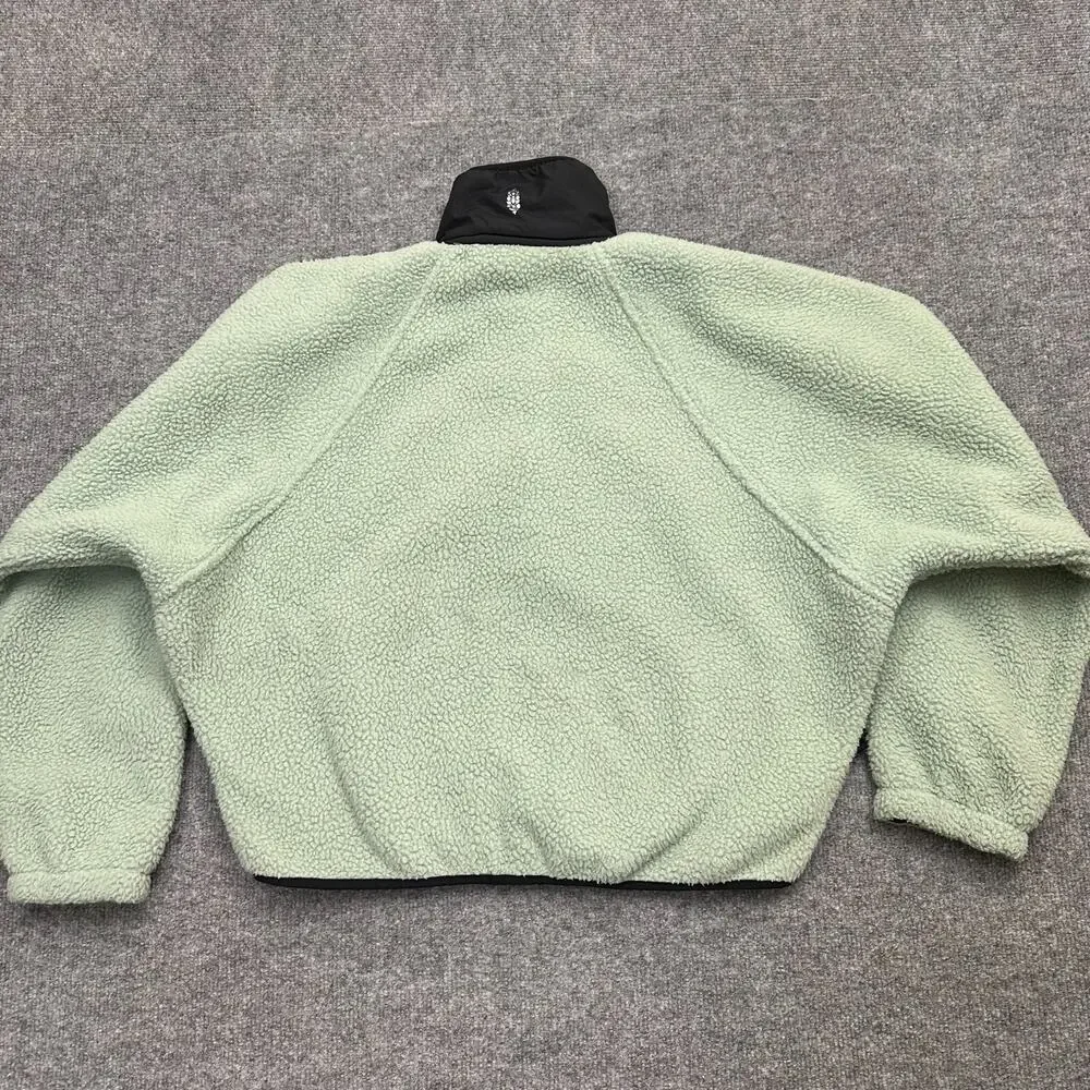 Free People FP Movement Women XS Hit The Slopes Aqua Haze Pullover Fleece Jacket - Picture 2 of 10